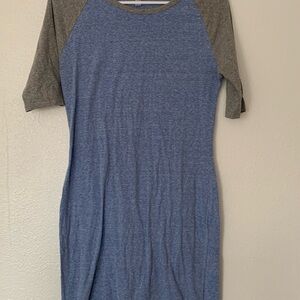 Casual Blue and Gray Dress